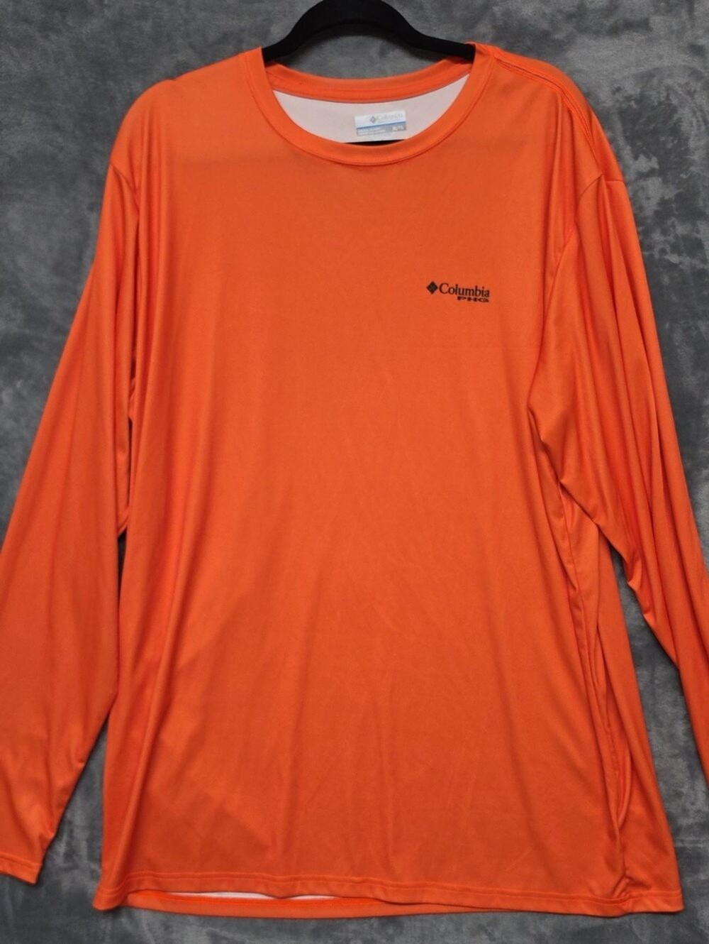 Columbia XL Long-Sleeve Performance Shirt - Bright Orange